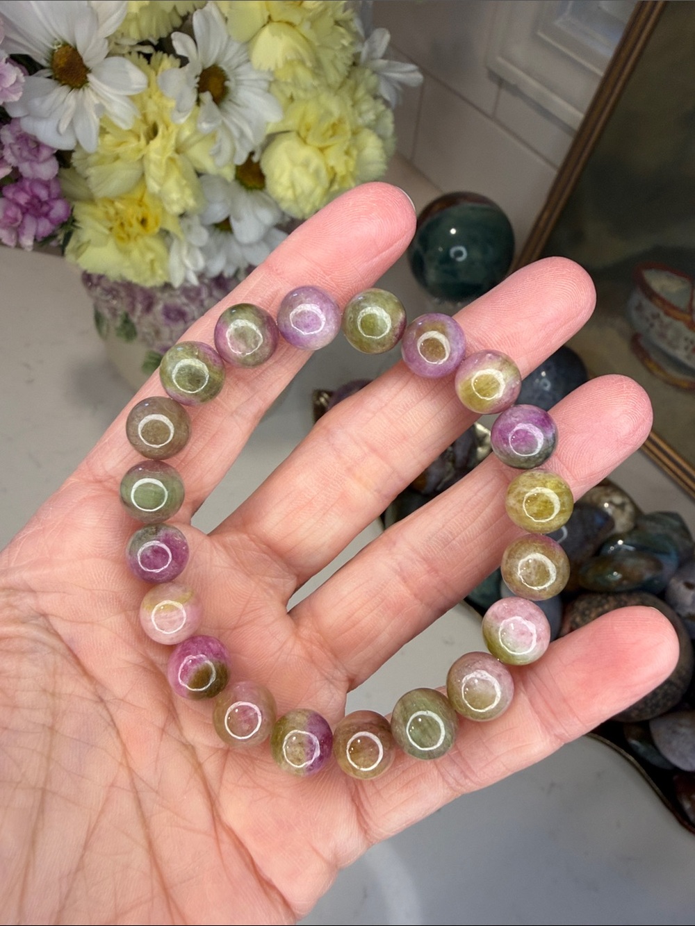 HQ Watermelon Tourmaline Bracelet: B1299